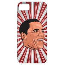 Obama auf rotem Hintergrund iPhone 5 Schutzhüllen