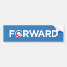 Obama Biden 2012 vorwärts (weiß auf hellblauem) Auto Sticker