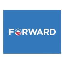 Obama Biden 2012 vorwärts (weiß auf hellblauem) Postkarten