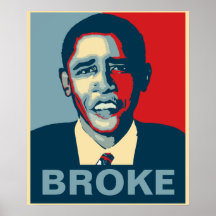 Obama brach posterdrucke