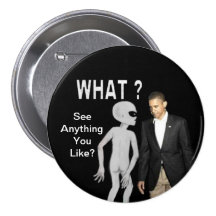 Obama, der alien betrachtet anstecknadel