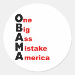 OBAMA: Ein großer Esels-Fehler Amerika Runde Aufkleber