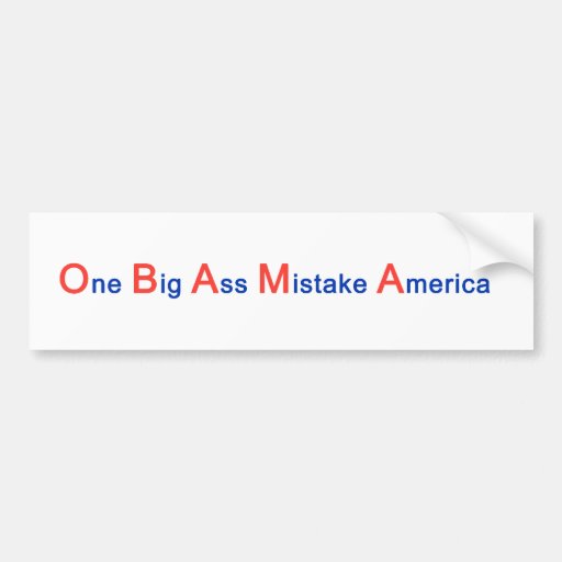 OBAMA - ein großer Esels-Fehler Amerika Autoaufkleber