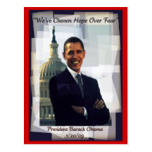 Obama-Einweihungs-Tagesandenken-Postkarte 2009