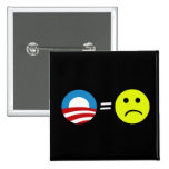 Obama entspricht Stirnrunzeln-Knopf Button