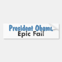 Obama-Epos versagen Stoßaufkleber Auto Aufkleber