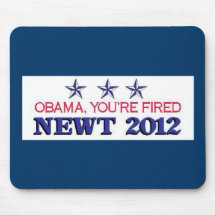 Obama feuerte Newt 2012 ab Mousepads