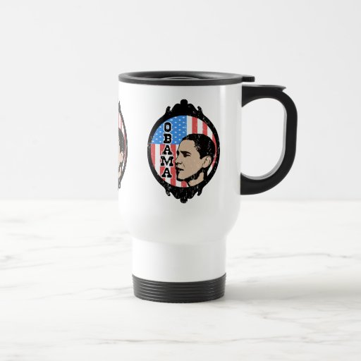 Obama-Flaggen-Rahmen-(im altem Stil) Reise-Becher Teetassen