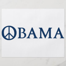 Obama-Friedenssymbol Flyerdruck