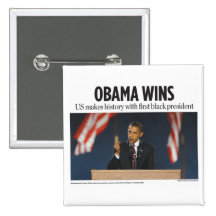 Obama gewinnt Knopf Buttons