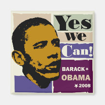 Obama ja können wir! Magnet Kühlschrankmagnete