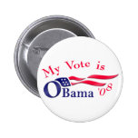 Obama "meine Abstimmung ist" Knopf Anstecknadelbuttons