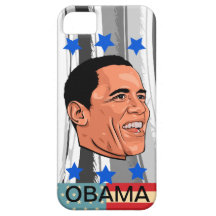 Obama mit blauen Sternen iPhone 5 Hülle