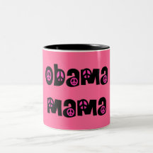 Obama-Mutter Mug im Rosa und im Schwarzen Kaffeetassen