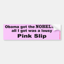 Obama Nobel/Kündigungsschreiben Autosticker