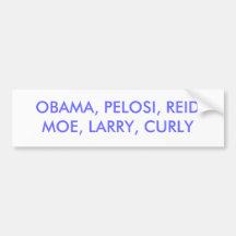 OBAMA, PELOSI, REIDMOE, LARRY, GELOCKT AUTO STICKER