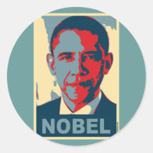 Obama-Pop-Kunst-Nobel-Friedenspreis-T-Shirt Runde Sticker
