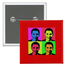 Obama-Porträt Buttons
