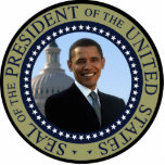 Obama-Siegel-Blau Keychain Photo Statue