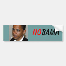 obama_smoking1, NEIN, BAMA Auto Sticker