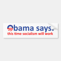 Obama-Sozialismus arbeitet! Autoaufkleber