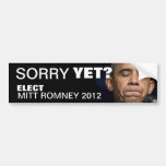 Obama - traurig schon? Wählen Sie Mitt Romney 2012 Auto Sticker