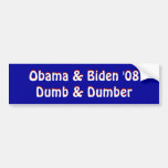 Obama u. Biden "08Dumb u. stummeres, Obama u. Bide Autosticker