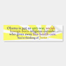 Obama u. Jesus Auto Aufkleber