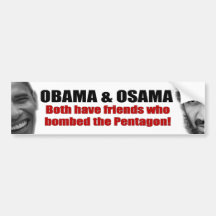 Obama u. Osama Auto Aufkleber