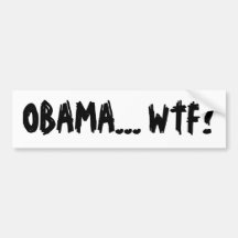 OBAMA… WTF? AUTO AUFKLEBER