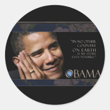 Obama-Zitat Runder Aufkleber