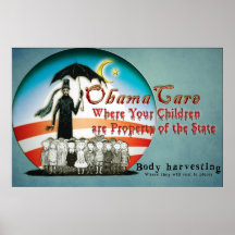 ObamaCare - Ihre Kinder werden Staats-Eigentum Plakat