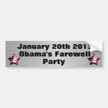 Obamas AbschiedsParty Auto Aufkleber