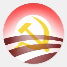 Obamas progressiver totalitärer Plan? Runde Aufkleber