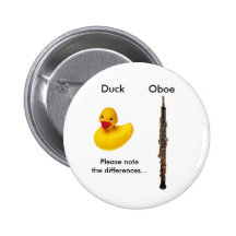 Oboe/Enten-Knopf Anstecknadel