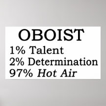 Oboist-Heißluft Plakat