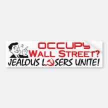 Occupy Wall Street? Eifersüchtige Verlierer verein Auto Aufkleber