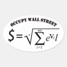 Occupy Wall Street-Geld ist die Wurzel alles Übels Stickers