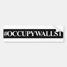 Occupy Wall Street Hashtag Auto Aufkleber