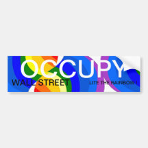 OCCUPY WALL STREET LITE DER REGENBOGEN! AUTO STICKER