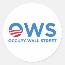 Occupy Wall Street Runde Aufkleber