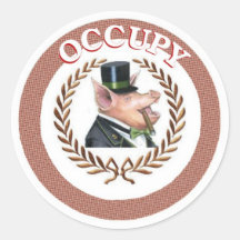 Occupy Wall Street Runde Sticker