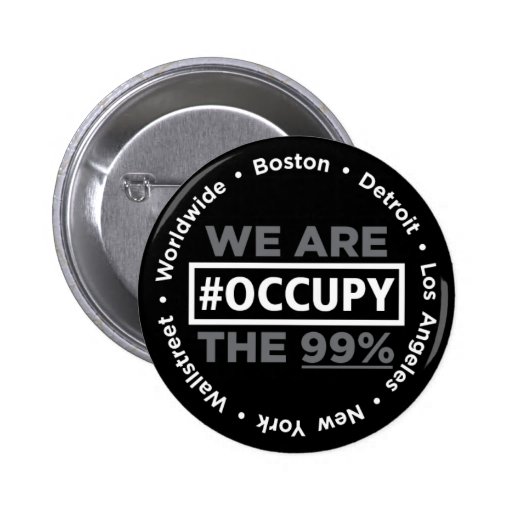 Occupy Wall Street und weltweiter Knopf Button