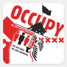 Occupy Wall Street: Wir sind die 99% Quadrataufkleber