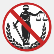 Occupy Wall Street, wo die Gerechtigkeit ist? Runder Sticker