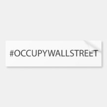 #OCCUPYWALLSTREET AUTO AUFKLEBER