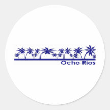 Ocho Rios, Jamaika Runde Aufkleber