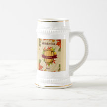 Ocktoberfest Stein mit Herbst-Blätter Kaffeetassen