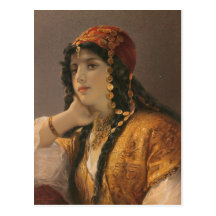 Odalesque durch Gustav Richter Chromolithograph Postkarten
