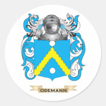 Oden Wappen (Familienwappen) Runde Aufkleber